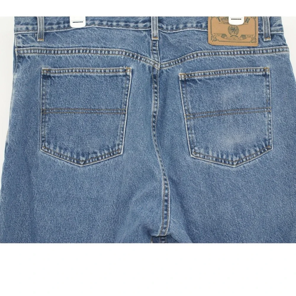 Vintage Y2K Tommy Hilfiger Jeans Mens 40x30 Blue Denim Straight Leg 0991507N